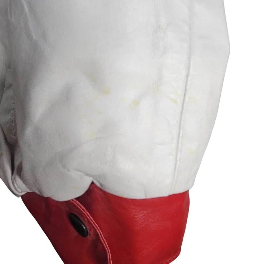 Vintage 90s Disney Mickey Mouse Rock N Roll Reversible Leather Satin Jacket Sz M - Picture 5 of 8